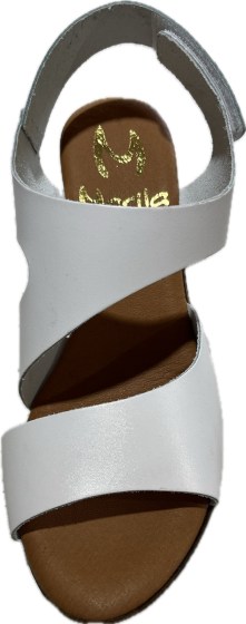 Marila 24004-29-1 Γυναικεία Δερμάτινα Άσπρα Πέδιλα 